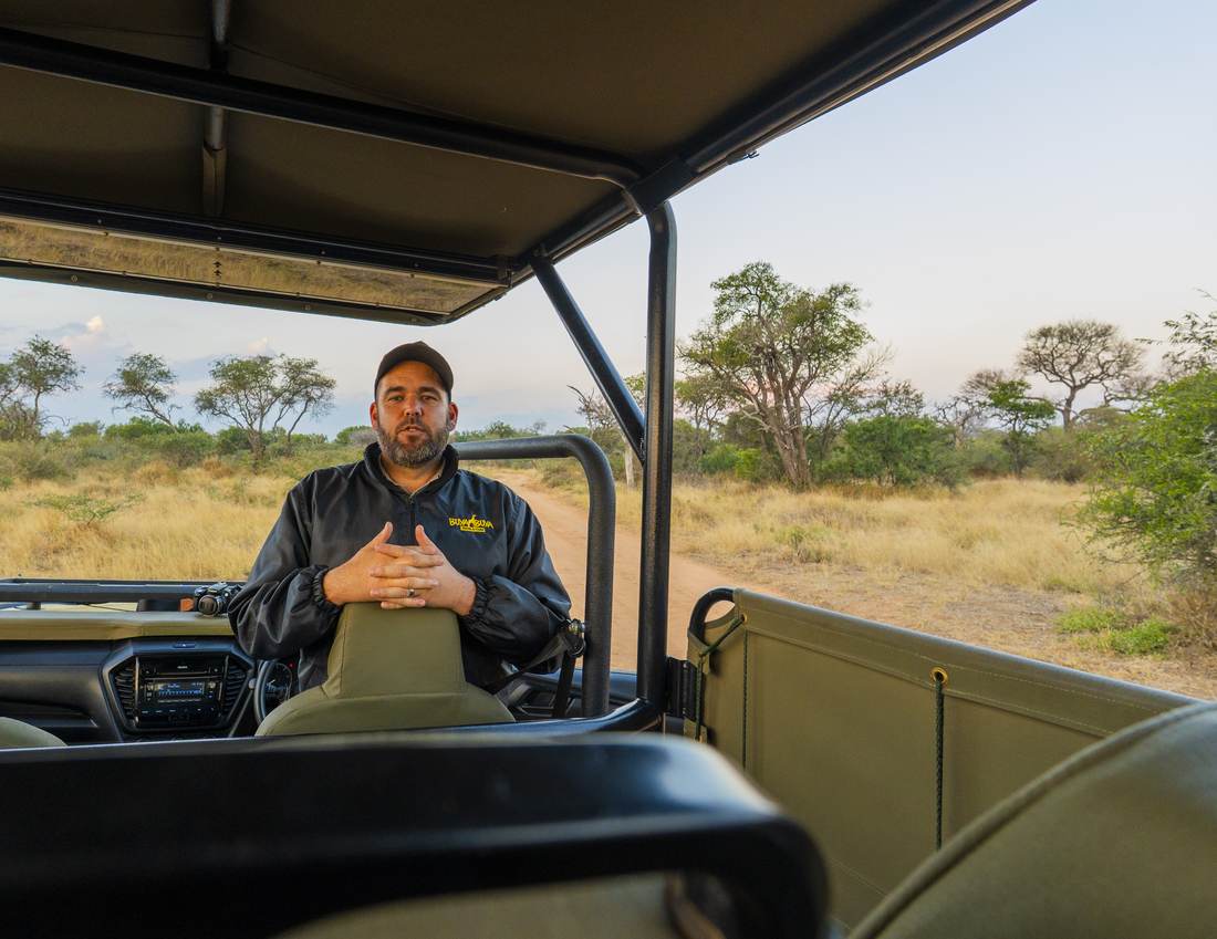 Buya Buya guide in the safari vehicle, Kruger National Park